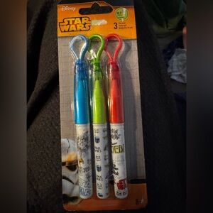 Star Wars Themed Pens - Vibrant Blue, Green, and Orange Disney stationary school